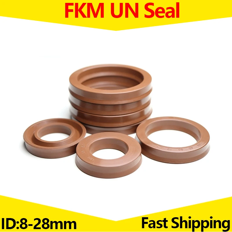 UN / U / Y Type Ring, Fluoro Rubber FKM Hydraulic Oil Seal Cylinder Piston Sealing Ring Gasket.ID 8mm -28mm