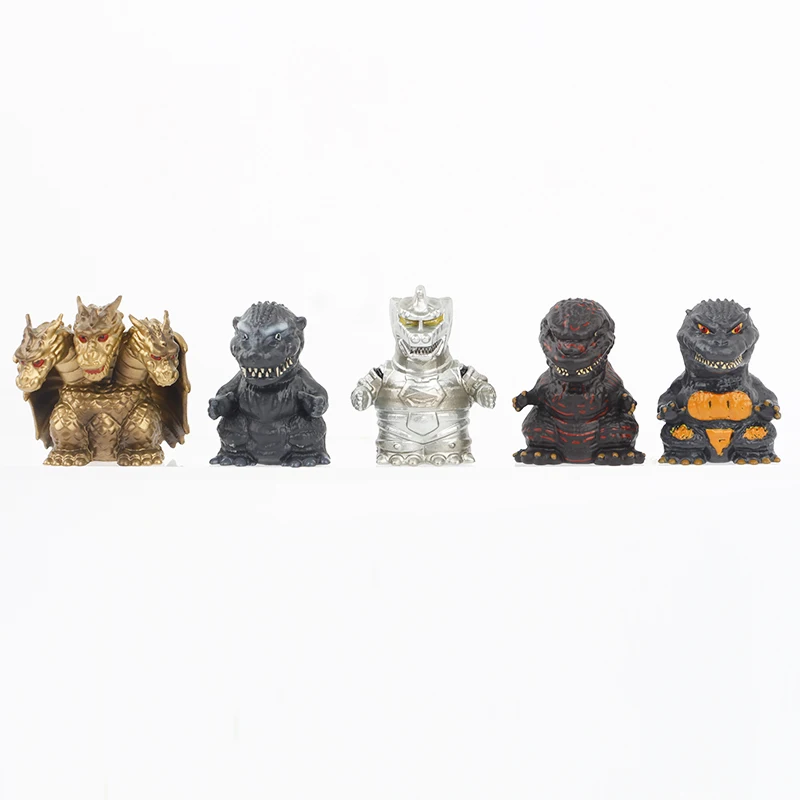 5 pz/set burattino da dito Mecha Godzilla King Ghidorah Hydreigon Monster Cute Action Figure Toys