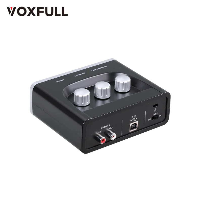 Audio Interface Professional Live Stream Instrument Recording Digital Sound Card Interface Recording Sound Car