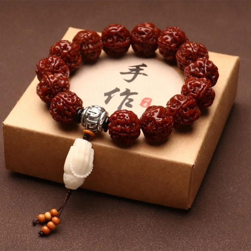 Factory Direct Supply Nepal Jingang Pipal Tree Seed Single Circle Bracelet OriginalDIYAccessories Ivory Nut Buddha Hand Bracelet