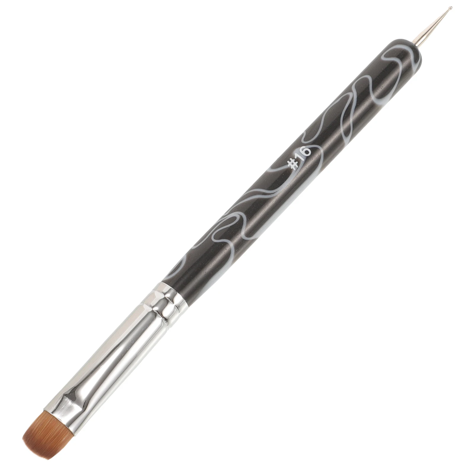 

Nail Brush Dotting Pen Flat Salon Pens Manicure Creative Tool Brushes for Nails Stainless Steel