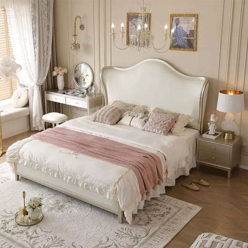 

American Master 1.8m Bed Frame Wooden Bedroom Double Bed Storage European Modern Muebles Para Dormitorio Bedroom Furniture