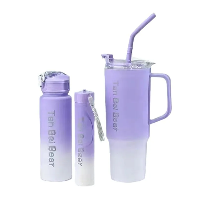 Large Capacity Sports Water Bottle Leak Proof Plastic Cup Drinking Outdoor Travel Portable Gym Fitness Jugs