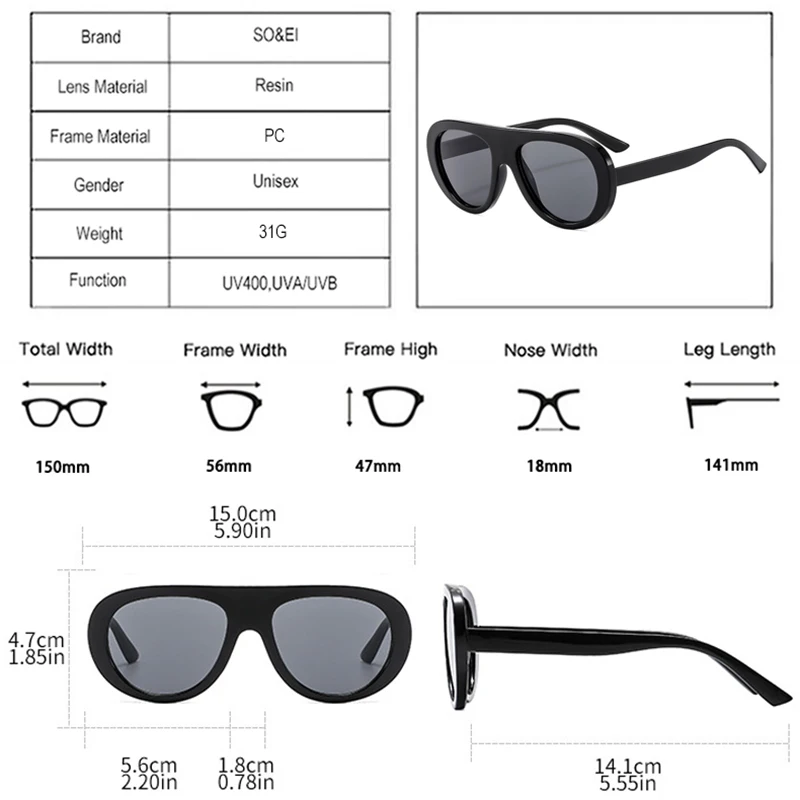 SO&EI Vintage Pilot Women Sunglasses Fashion Leopard Candy Color Shades UV400 Men Trending Punk Sun Glasses