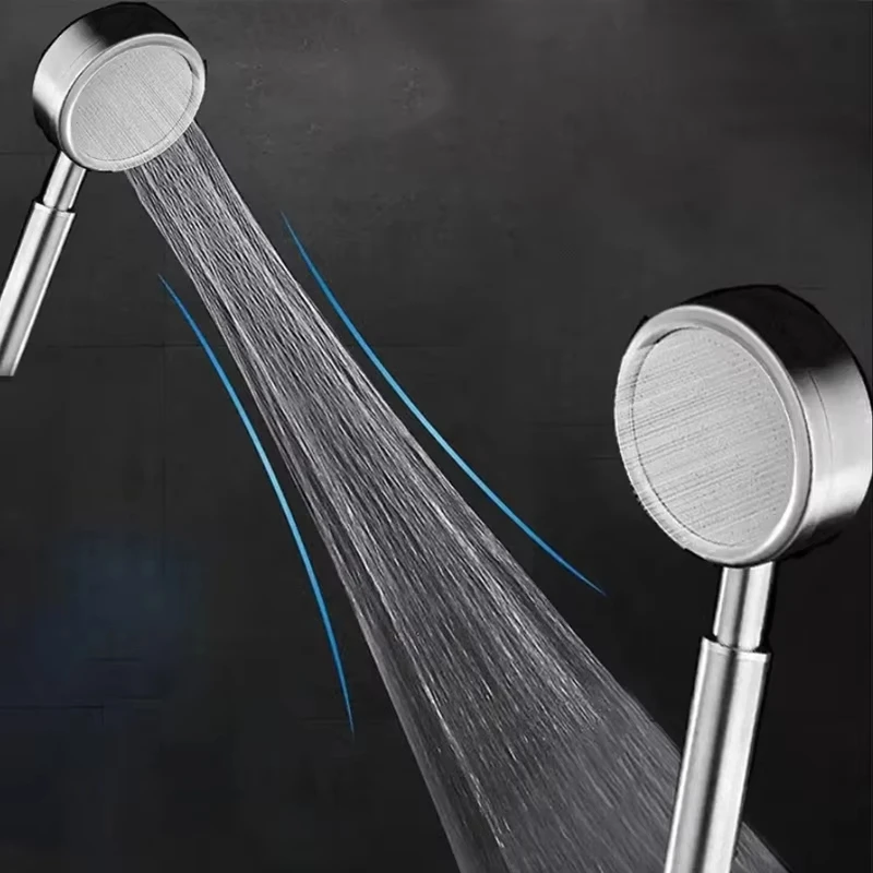 Stainless Steel Bathroom Handheld Shower Head High Pressure Water Saving Sprayer Nozzle Supercharged Rainfall Modes