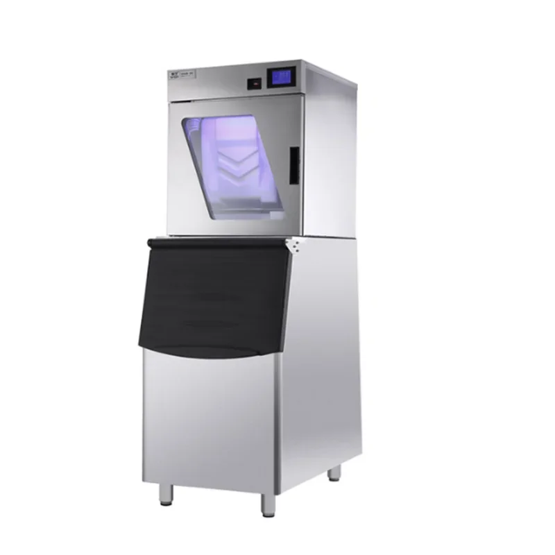 

250KG Output Large Smart LCD Touch Screen Daily Commercial Ice Maker Milk Tea Shop Bar KTV Crescent Ice Cube Maker Machine