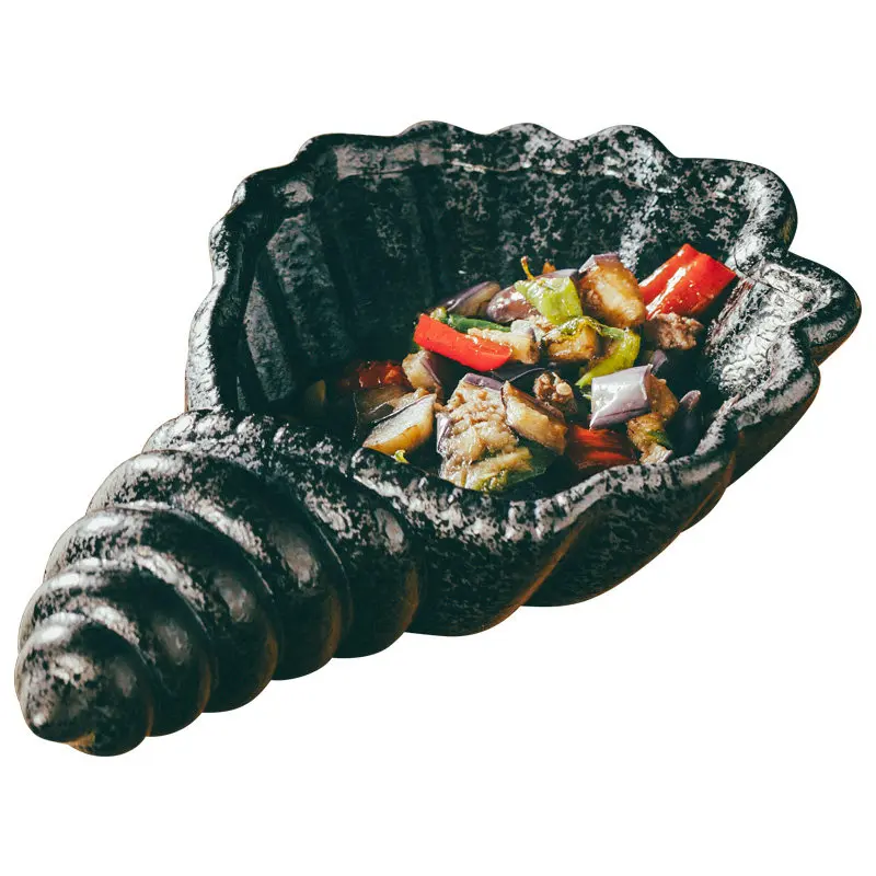 

PYH tableware ceramic conch bowl and wind creative irregular soup bowl characteristic restaurant dish household