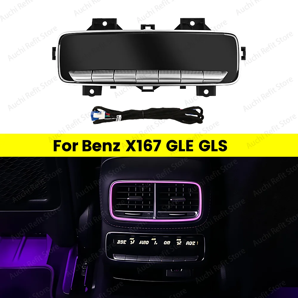 

Rear Air Conditioning Panel AC Screen Rear AC Button LCD Control Panel Upgrade For Mercedes Benz W167 GLE GLS Class AMG GLE Car