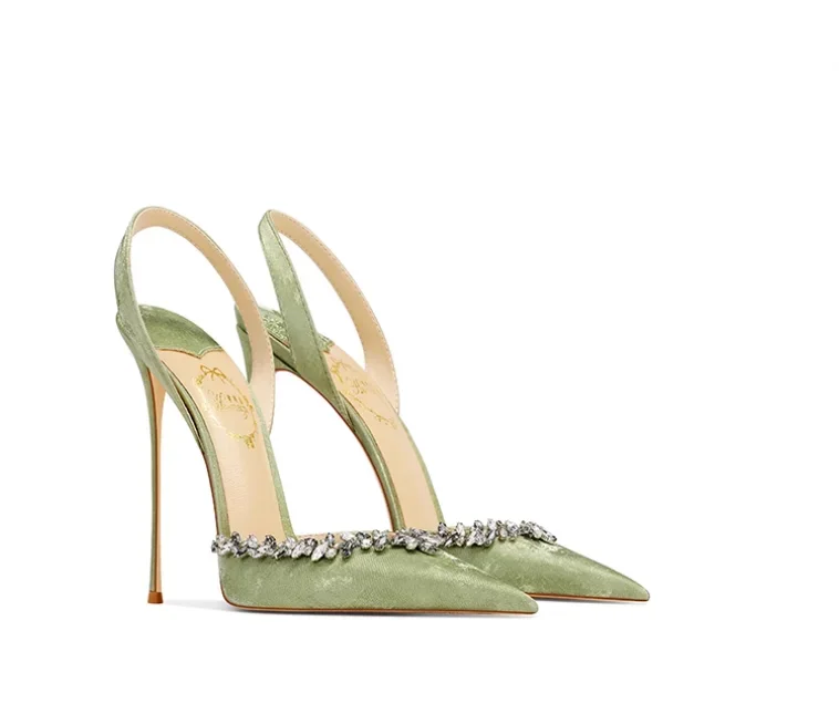 Spring New Pointed, Slim and High-Heeled Shoes for Women Paired With Cheongsam
