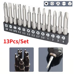 13Pcs Special-Shaped Screwdriver Set 1/4 Hex Shank Y U Shaped Triangle Screwdriver Magnetic Bit 50mm 4/3-Point Screwdriver