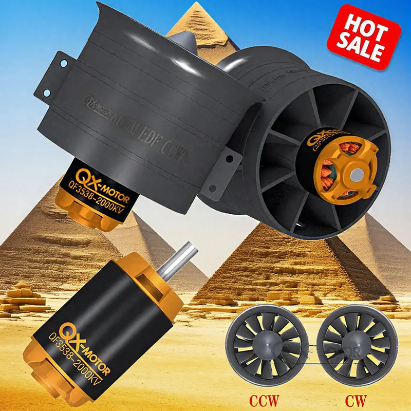 QX-MOTOR 80mm 12 lame canalisé ventilateur ensemble POUR QF-3748/3538 1000/2000KV brushless moteur et 80A/120A électriquement drone accessoires