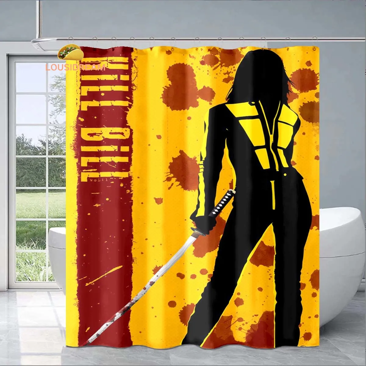 

Movie Kill Bill Exquisite Shower Curtain Fashionable Decorative Gift for Adult Children's Bathroom Waterproof and Mildew-proof