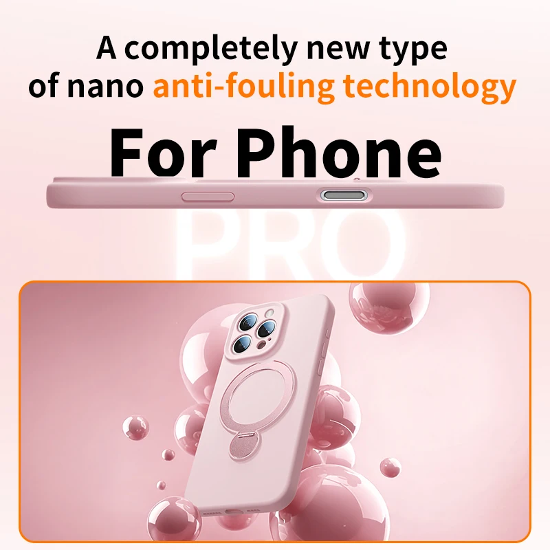 For iPhone 17 Pro Max Lanyard Magnetic Phone Case For iPhone Air 16 13 15 14 Pro Max For Magsafe Wireless Charge Silicone Cover - náhled 2