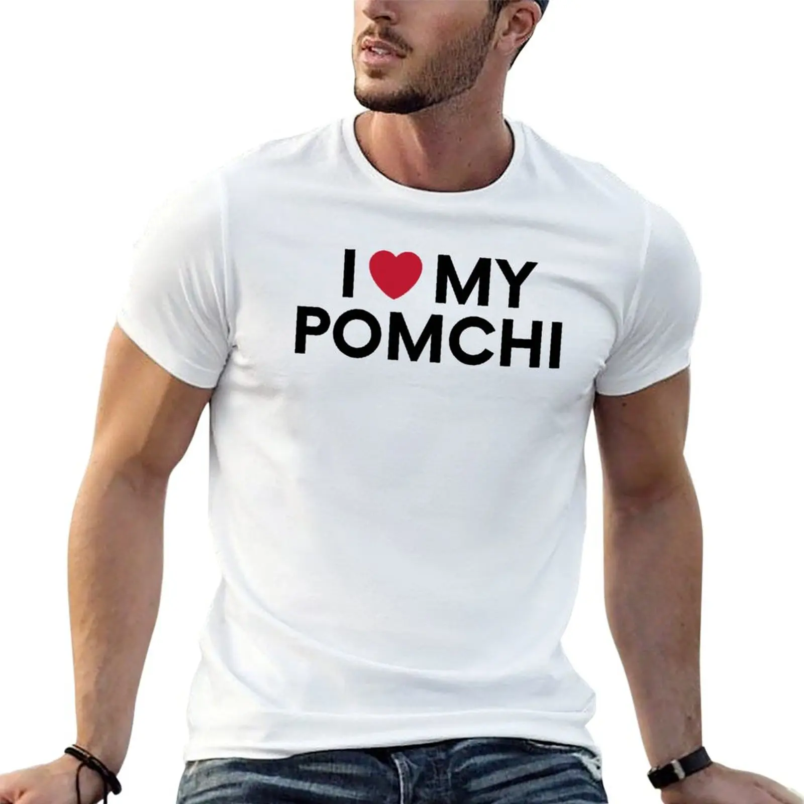 i love my pomchi dog, Pomeranian chihuahua mix T-Shirt Cool Feeling Summer Tee Shirt