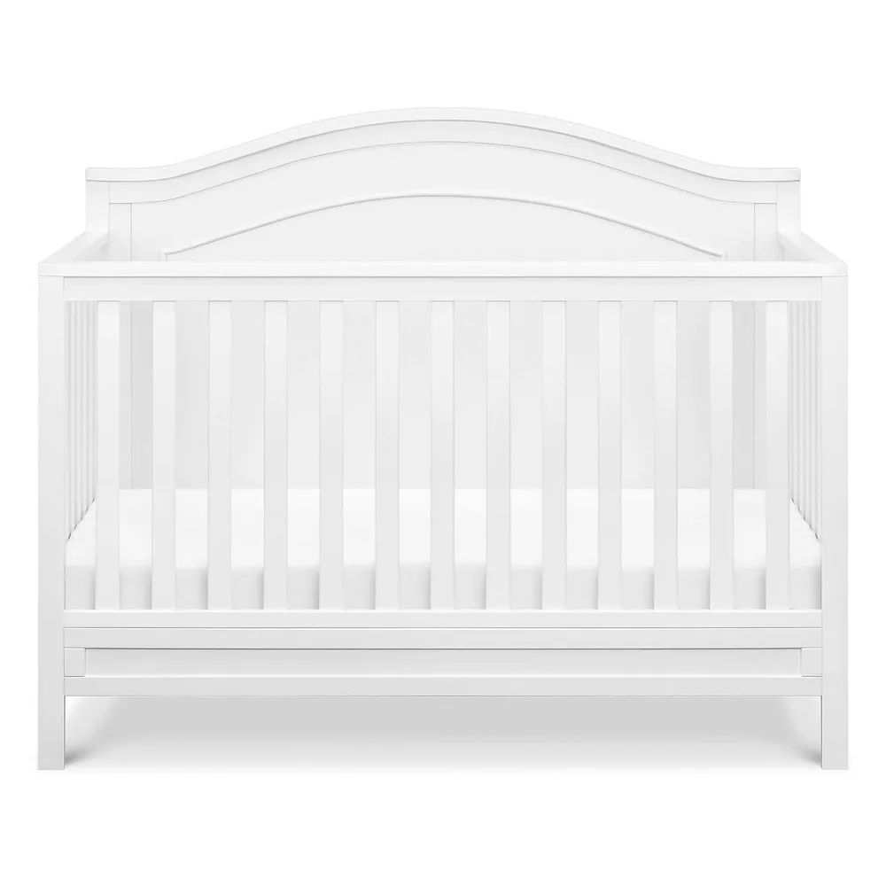 Charlie 4-in-1 Convertible Crib warna putih, Greenguard Gold bersertifikat