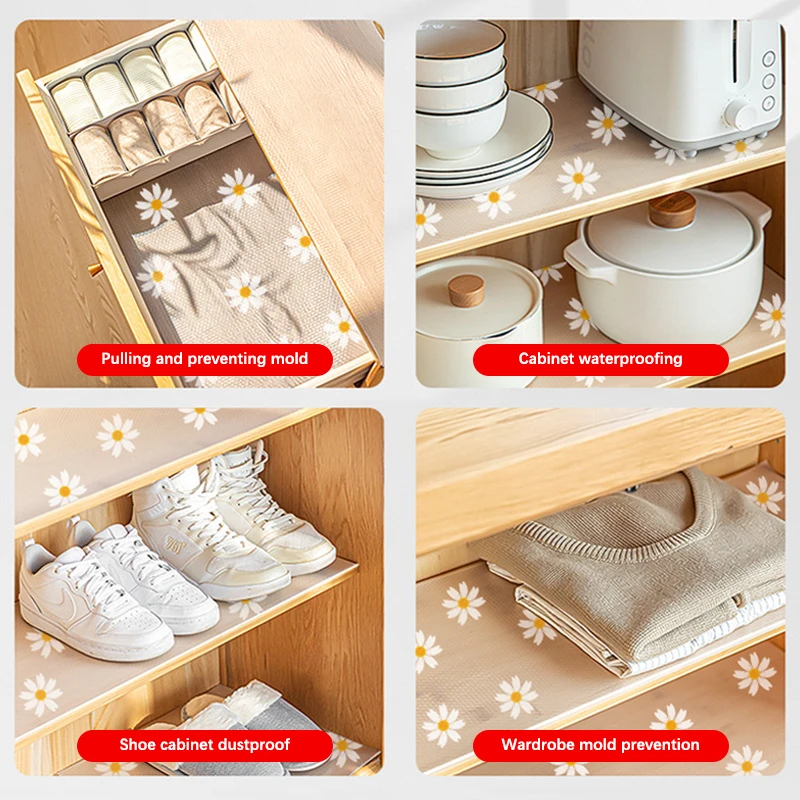 EVA Cabinet Mat Reusable Drawer Liners Non-slip Refrigerator Mat Fridge Waterproof Moisture-proof Drawer Mat