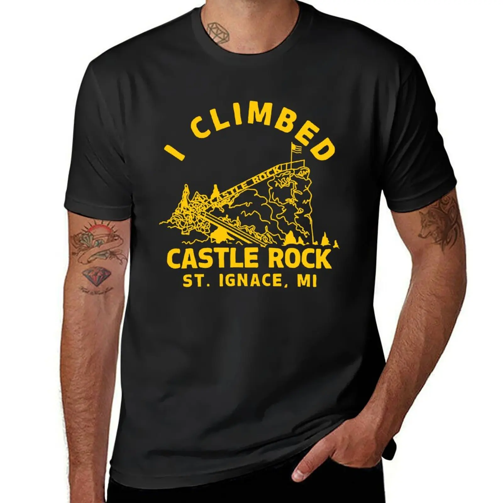 I Climbed Castle Rock T-Shirt tees tops mens funny t shirts