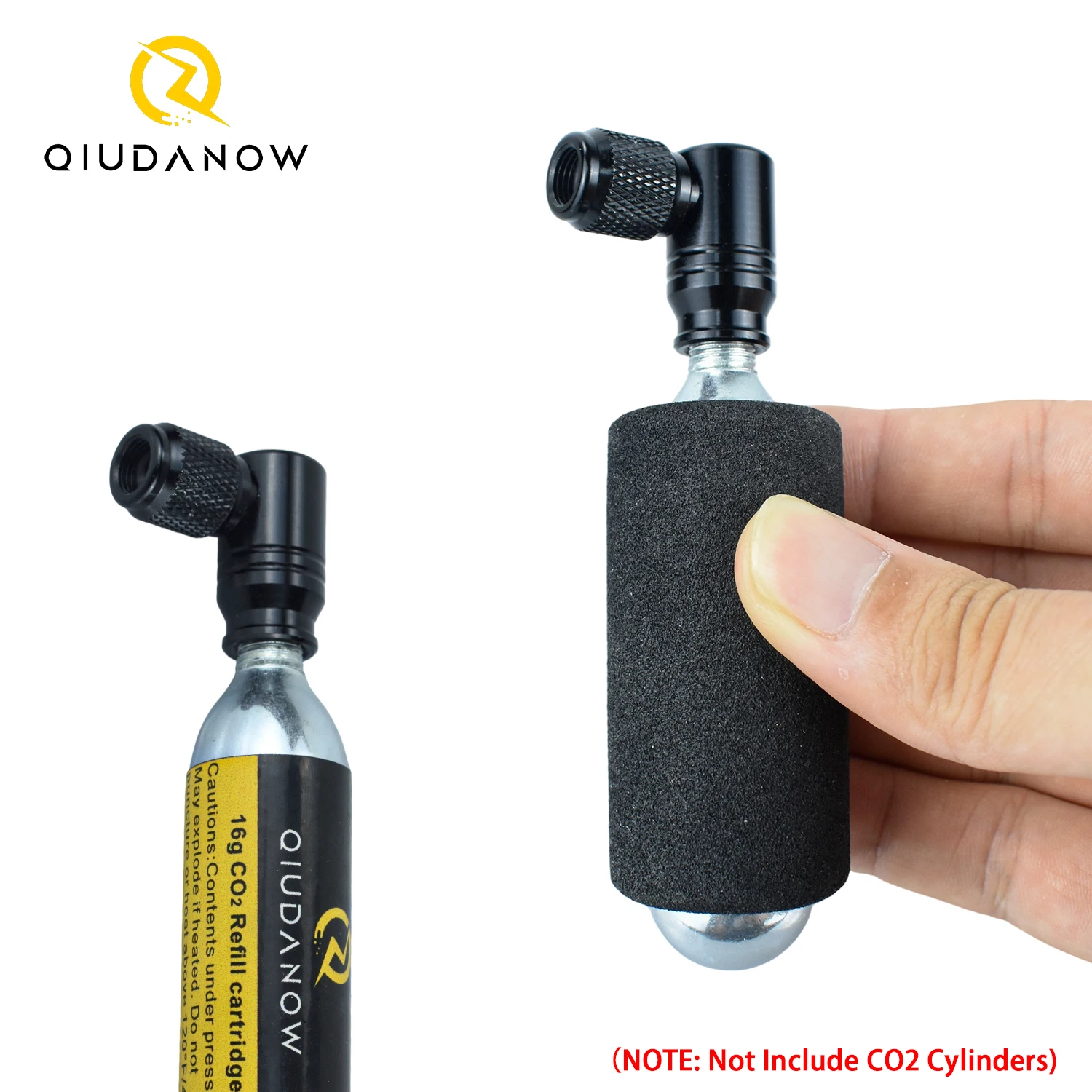 

Mini Quick Fill CO2 Bike Inflator 360 Swivel Head Aluminum for 16g Threaded Cartridges Presta/Schrader Valves for Road MTB Bike