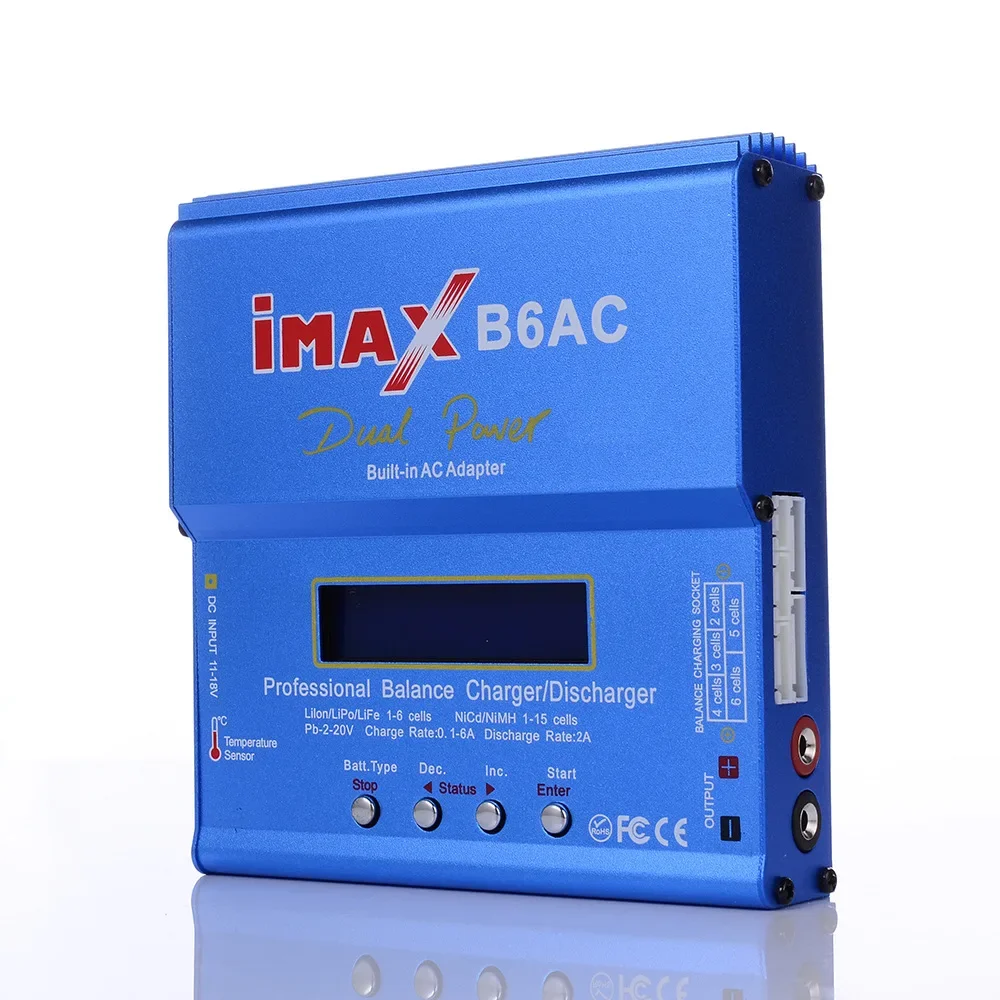 IMAX B6AC 80W 6A Multi-Function Smart Charger for 2-6S LiPo Battery RC Model B6 Balance Charger for Drone Helicopter Car Boat