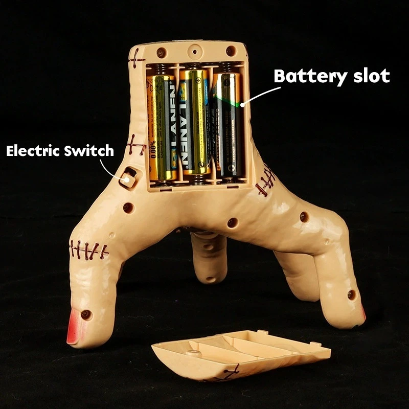 할로윈 호러 소품 전기 크롤링 장난감 손 장난감 빛과 음악이 있는 재미있는 장난감 어린이 및 성인용 신기한 코스튬 소품