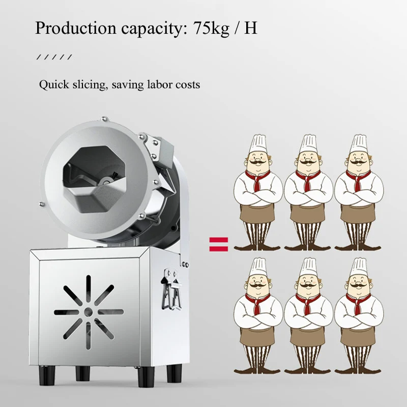 220V multifunctionele groentesnijmachine Elektrische aardappelwortel Gembersnijder Shredder Automatische commerciële uiensnijder