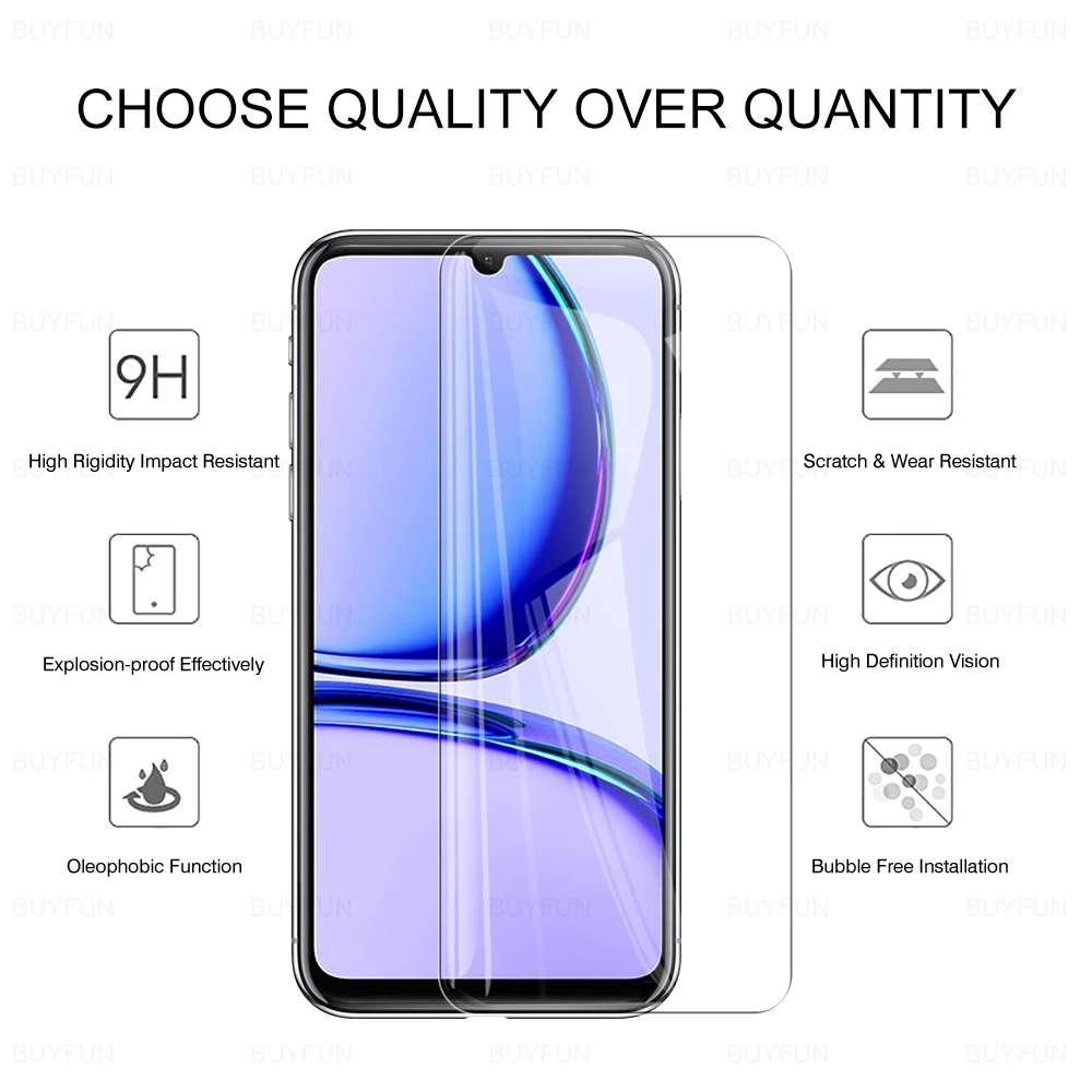 2in1 screen protector For Realme C53 protector glass on realmeC 53 camera protector realmi C53 C63 C61 N61 5G Note 50 4G 6.75"