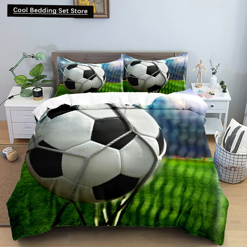 

Football Bedding Set 3D Soccer Child Duvet Cover Single Double Sports Boy Home Textile Comforter Nordic Covers for Bed King Full