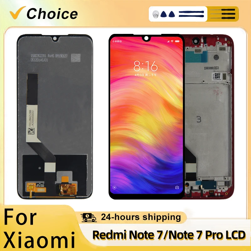 AAA Quality IPS For Xiaomi Redmi Note 7 Display Screen Touch Digitizer For Redmi Note 7 Pro Display M1901F7S Replacement Parts