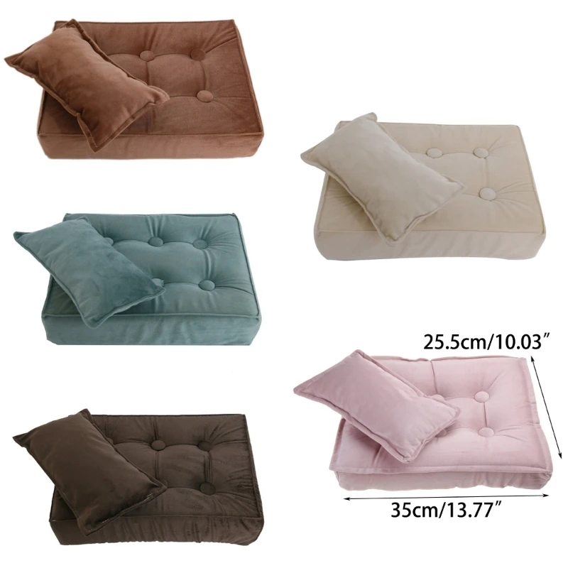 Photography Props Cotton Bedding Posing Mattress for Baby Newborn Photo Basket Stuffed Pillow Photo Backdrop Furniture