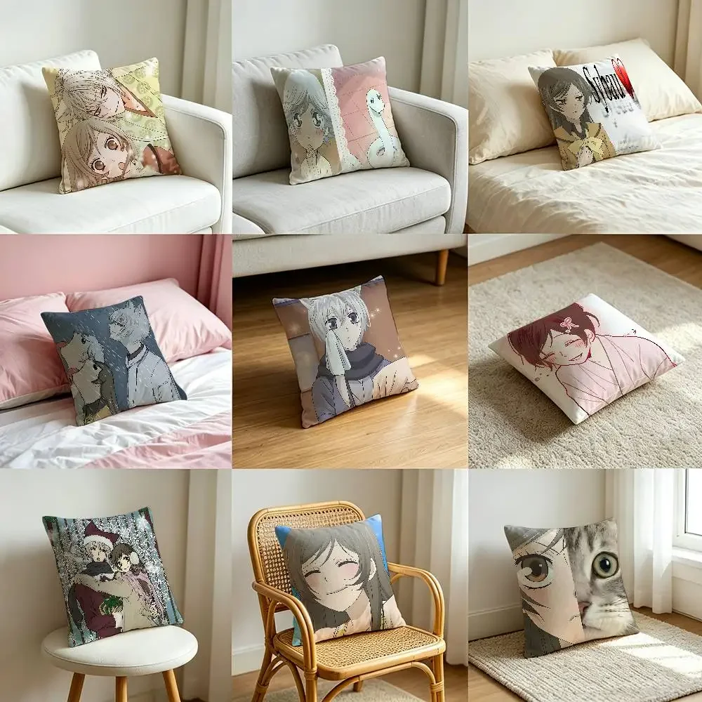 Kawaii K-kamisama-kiss Classic Customizable Square Pillowcases, Stylish And Soft, Perfect For Beds, Cars, And Sofas.
