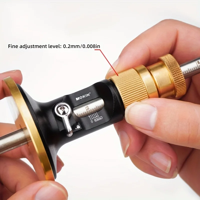 

Precision European Woodworking Scriber - Fine-Tuning Marking Gauge w/ Aluminum Alloy Blade & Stainless Steel Rod & Brass Handle