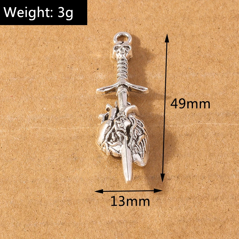 4 Stück Legierung Religiöses Kreuz Charms für Schmuckherstellung Gothic Punk Metall Anhänger DIY Ohrringe Halskette Zubehör Zubehör – Detail 5