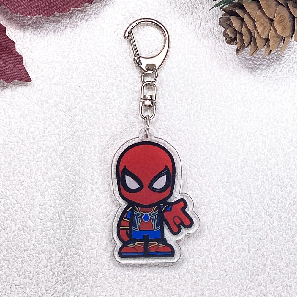 11 Stück Cartoon-Charaktere Avengers Schlüsselanhänger Zubehör Acryl Niedliche Anhänger für Taschen Schlüsselhalter Rucksack Dekoration Geschenk – Detail 11