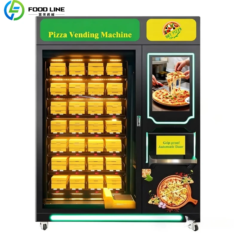 Customized Pizza Vending Machine With LED Lighting Attractive Interior Light For Pizza Display And Night Time Operation