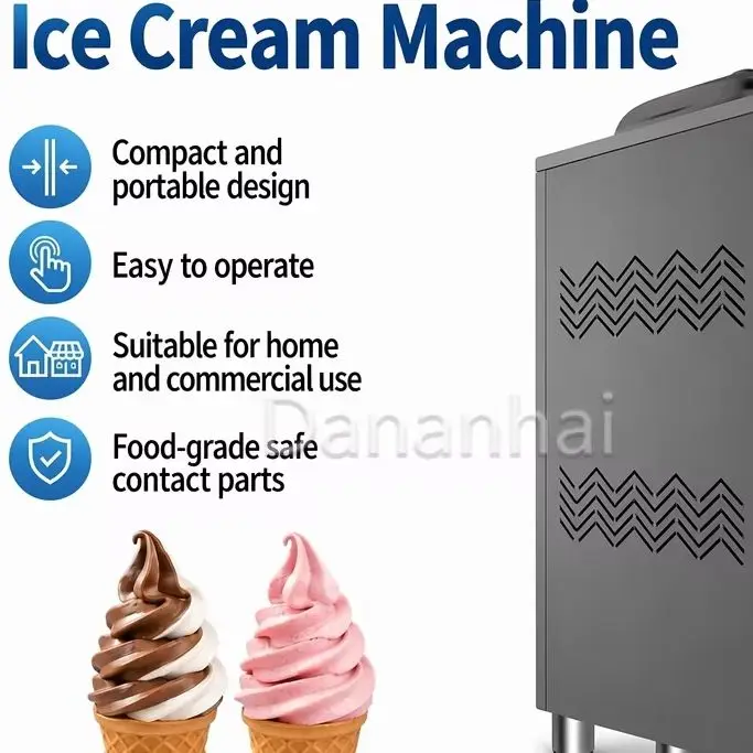 Single Flavor Soft Serve Ice Cream Machine BL25E One Year Warranty Countertop Commercial Frozen Yogurt Maker