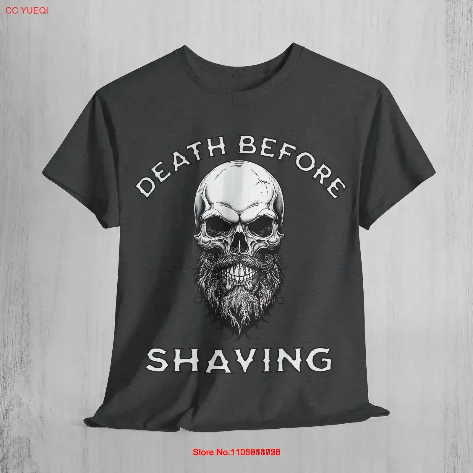 Death Before Shaving T Shirt Bearded Man Barbershop Barber Funny Hairdresser Top Bold Statement vintage Washed Versatile Unisex