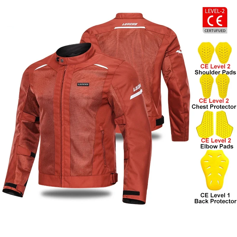 

LYSCHY Motorcycle Jacket CE Certification Anti-fall Motor Jacket For Men Breathable Off-road Jacket Wear Resistant Biker Clothes