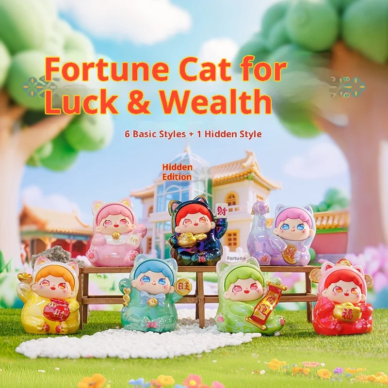 Adorable Desktop Cat Toy Trendy Blind Box Student Plaything Attracting Wealth And Good Luck Cat Cute Feline Figurine Blind Box