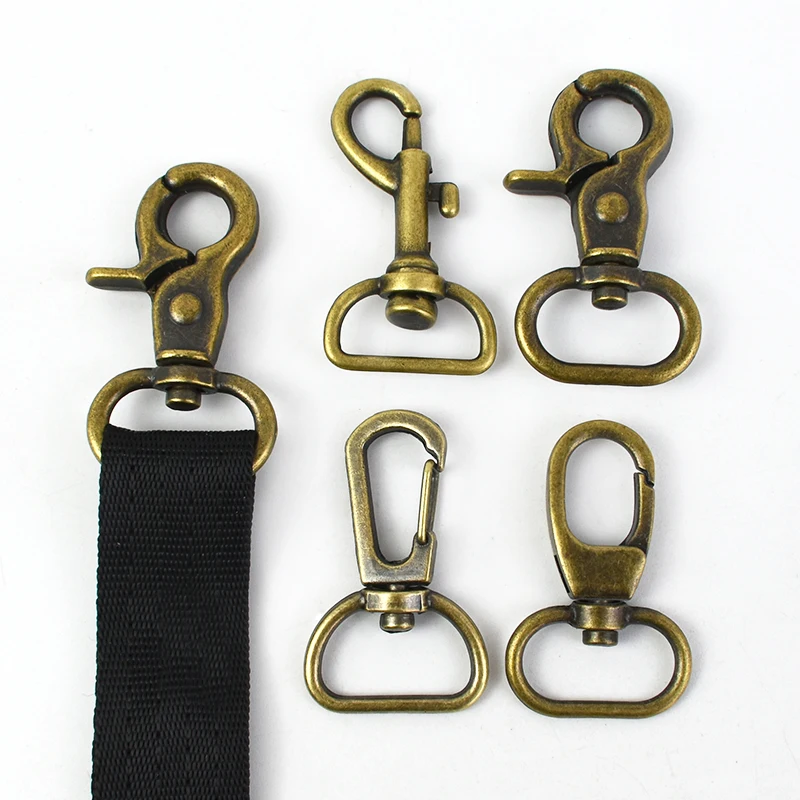 

2-10Pcs 25mm Bronze Metal Bag Strap Buckles Keychain Carabiner Swivel Lobster Clasps Handbag Snap Hooks DIY Hardware Accessories