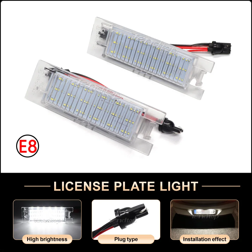 LED License Plate Light Lamps for OPEL VAUXHALL Adam Astra H Astra J Astra K Cascada Corsa C Corsa D Corsa E Insignia A