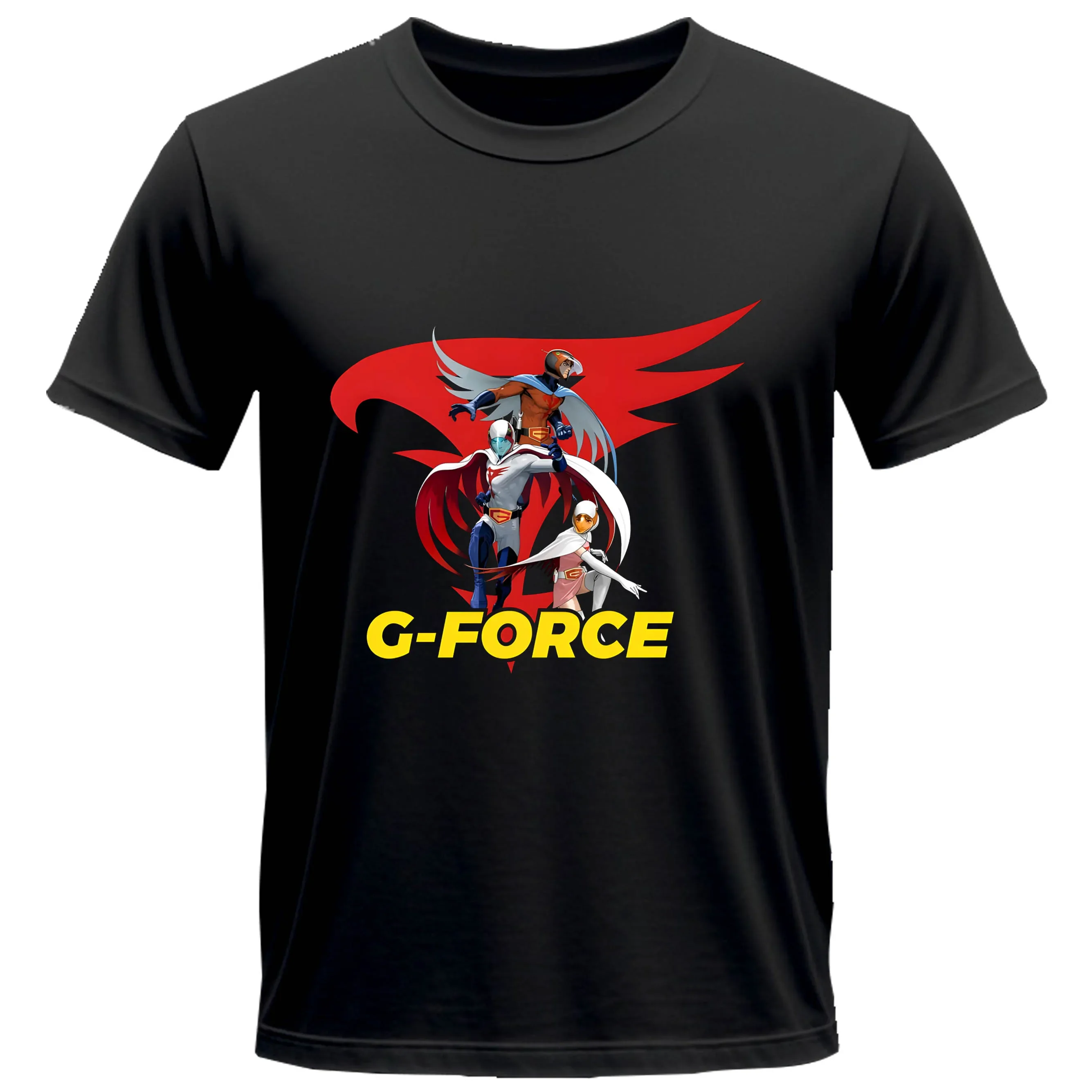 

Gatchaman t-shirt G Force Battle of the planets Prints graphic Vintage cartoon round neck cotton Short Sleeve Unisex Clothing