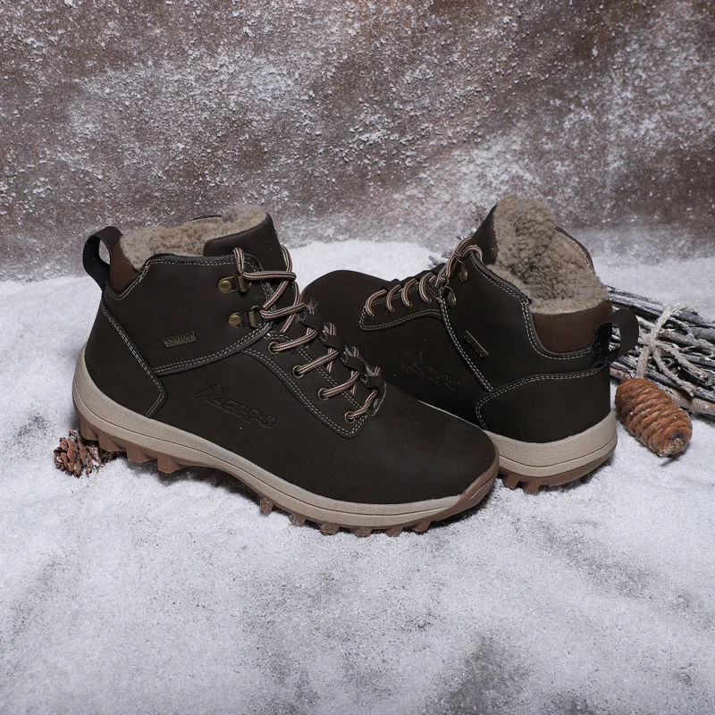 شتاء دافئ بالإضافة إلى أحذية المشي لمسافات طويلة في الهواء الطلق من القطن عالية الجودة بالإضافة إلى أحذية قطنية مبطنة غير قابلة للانزلاق للرجال والنساء. #6