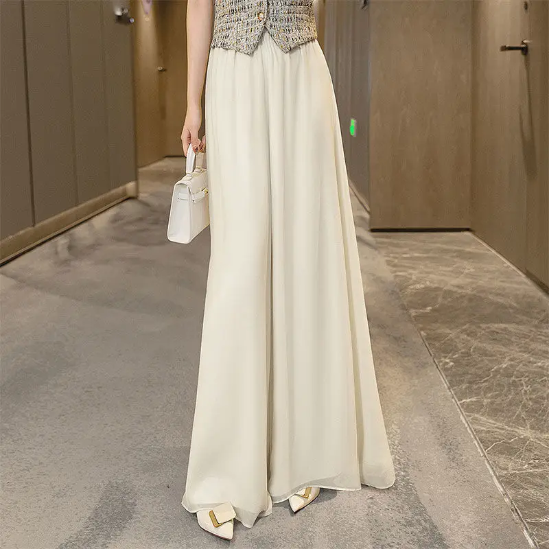 

drape 2025 spring new wide-leg pants high waist not picky body drape pants new Chinese super high waist