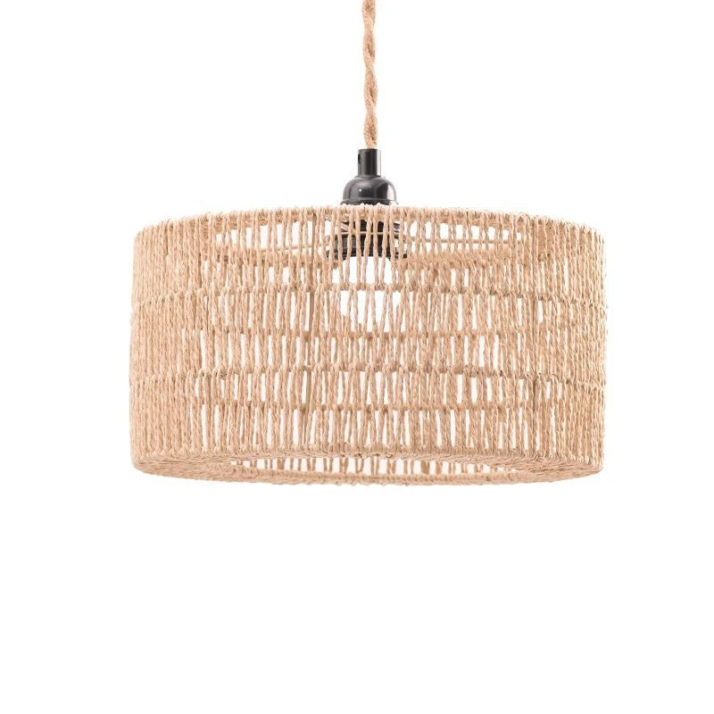 Paper Rope Lampshade Chandelier Shade Bulb Guard Woven Pendant Lampshade For Restaurant Teahouse Living Room
