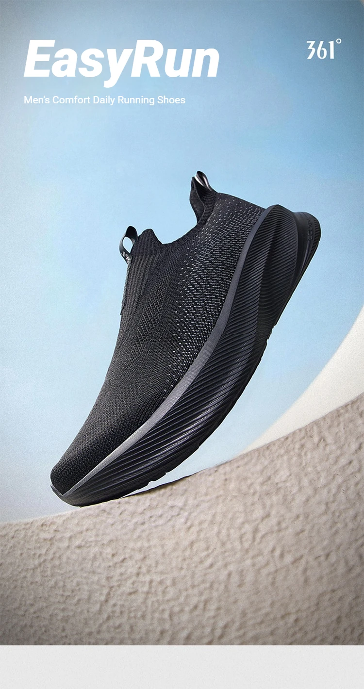 361 Degrees Fengye 5.0 Slip-On Daily Running Shoes Langlebige, stabile, leichte, elastische, atmungsaktive Herren-Sneaker 672632242 – Detail 3