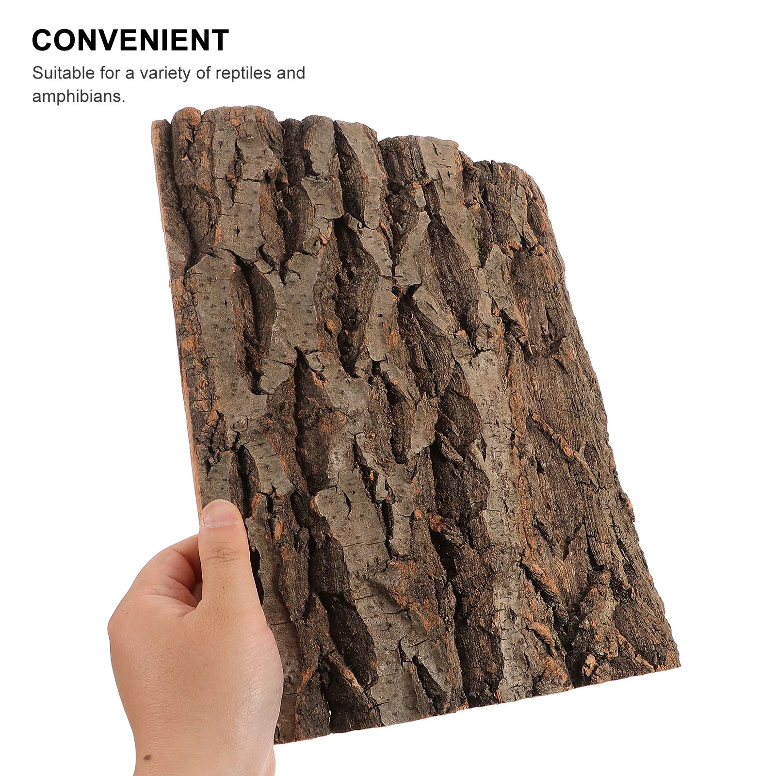 

2pcs Decorative Bark for Terrarium Reptile Tank Backdrop Aquarium Tree Cork Habitat Creation Non Slip Pet Supplies