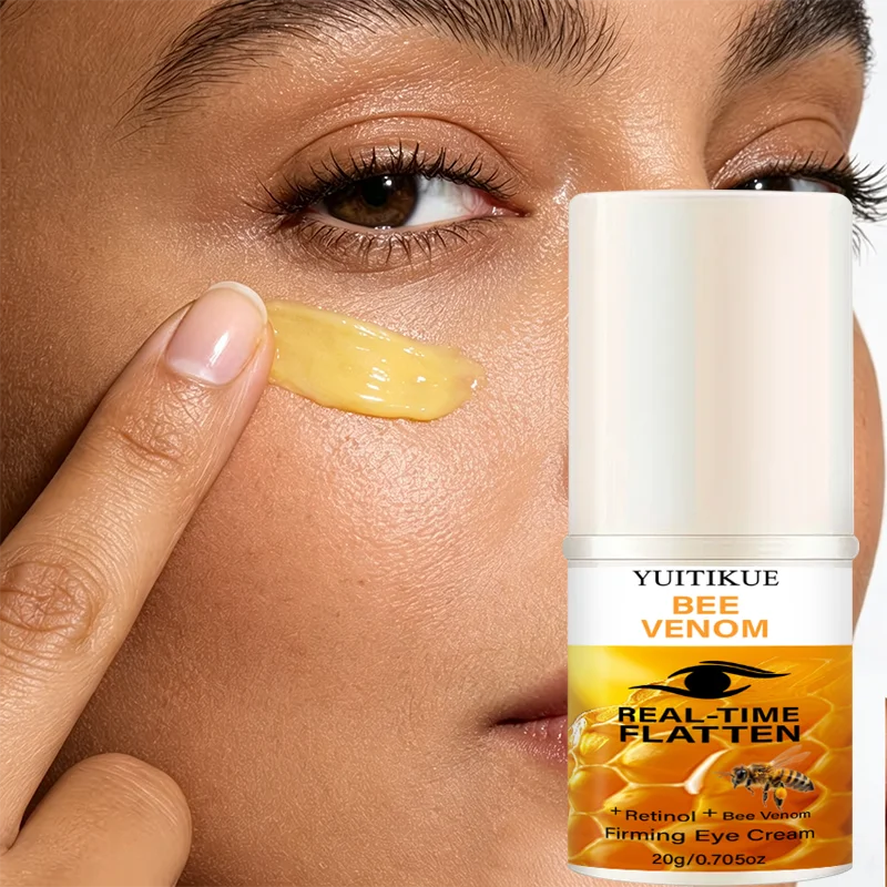 YUITIKUE Bee Venom Firming Eye Cream With Retinol Moisturizing Hydrating Under Eye Skin Care Cream Daily Eye Treatment 20g