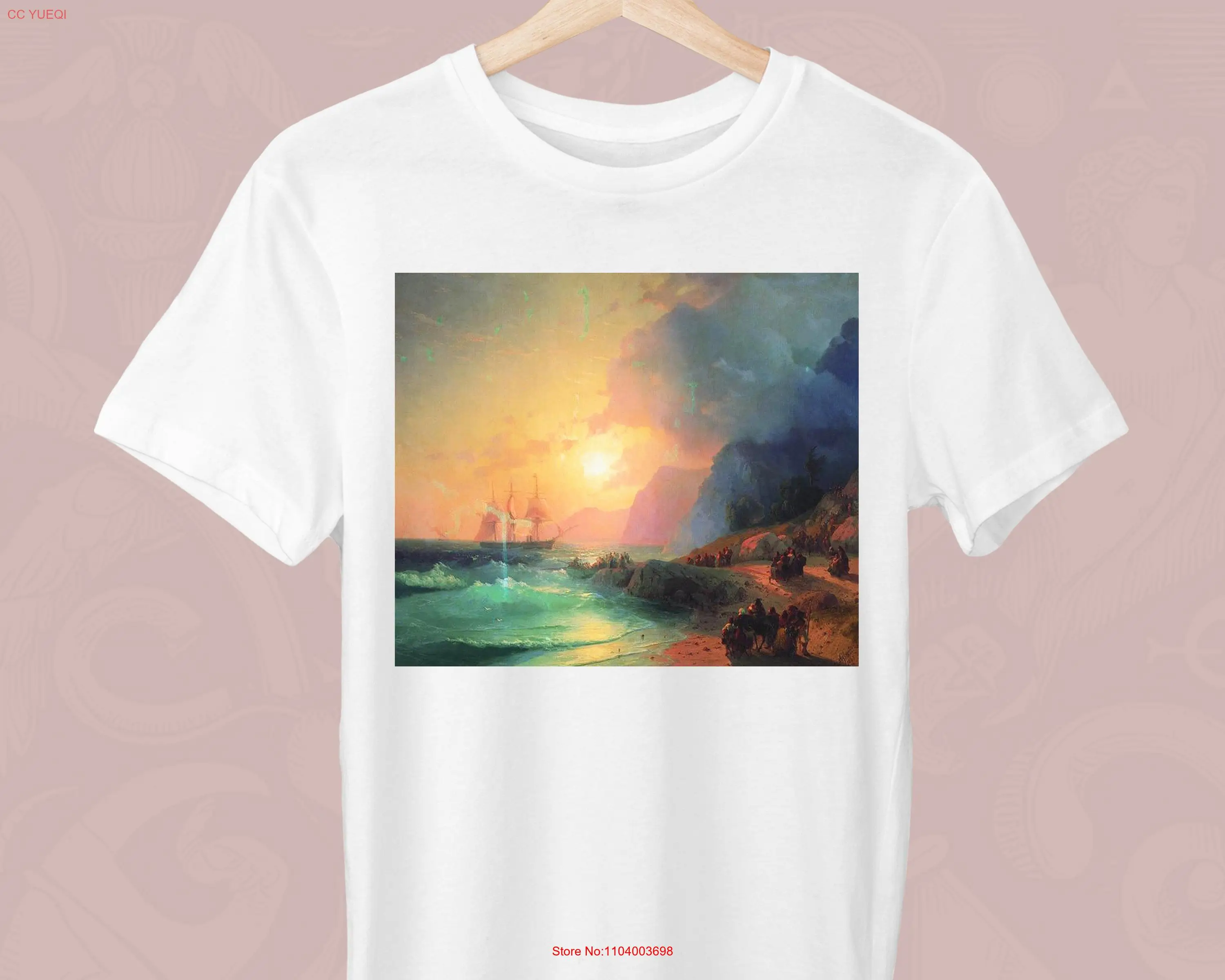 On the Island of Crete Ivan Aivazovsky T Shirt Greek Stylish long or short sleeves