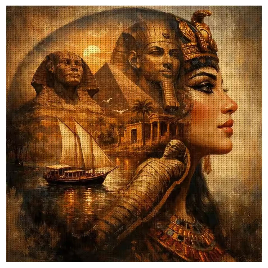 Princess of Egypt diamond painting Cross Stitch Kit Pharaoh of Egypt 5D DIY diamond embroidery mosaic handmade gift abstract art