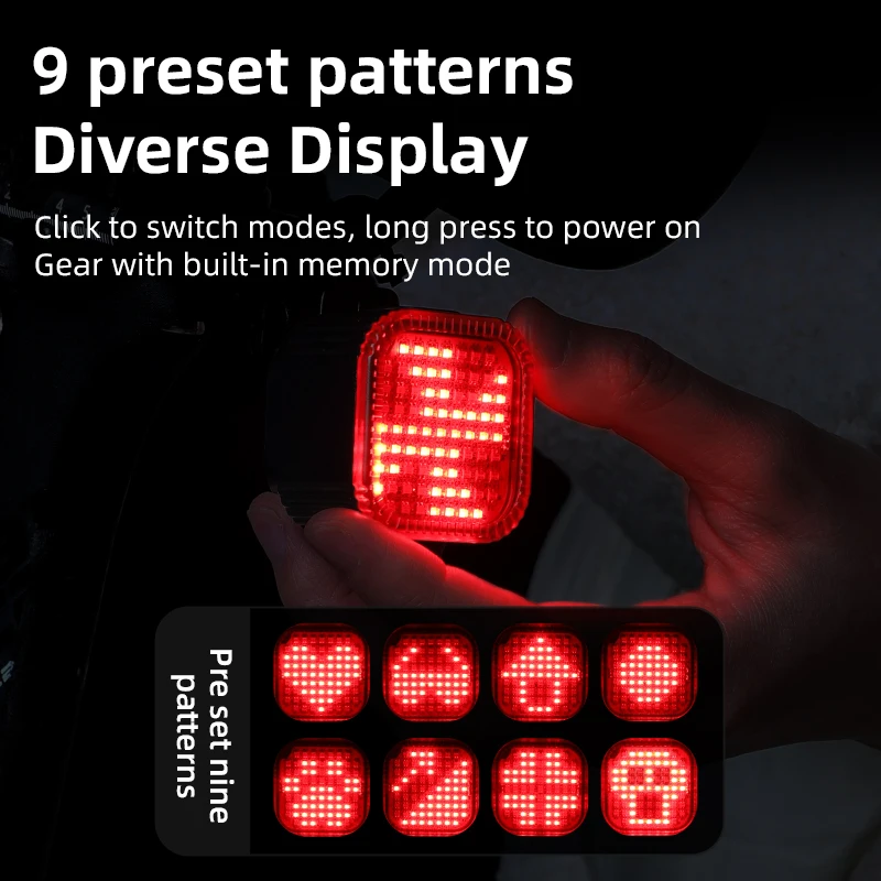 أضواء خلفية للدراجة USB شحن ليلة ركوب الدراجات الجبلية الطريق الدراجة المصابيح الخلفية أضواء تحذير الفرامل معدات إضاءة ركوب الدراجات #2